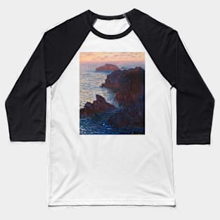 Rocks at Belle lle Port Domois by Claude Monet Baseball T-Shirt